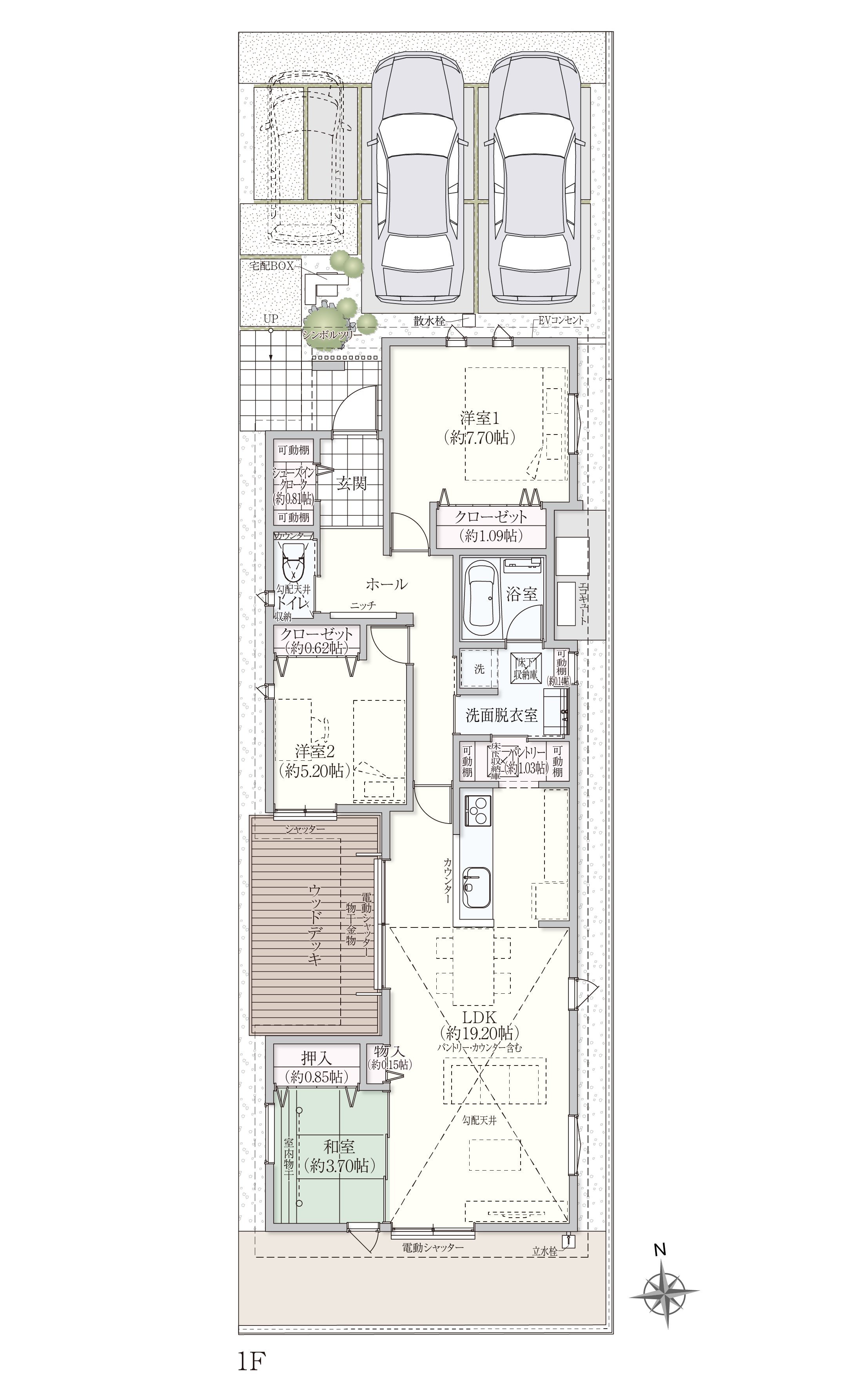 Cプラン 1F詳細間取り図